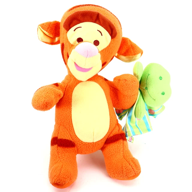 DISNEY WINNIE THE Pooh Baby Tigger Frog Lovey Rattle Plush Stuffed
