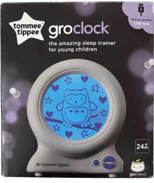 Tommee Tippee Groclock Sleep Trainer Clock |Alarm Clock and Nightlight for Young