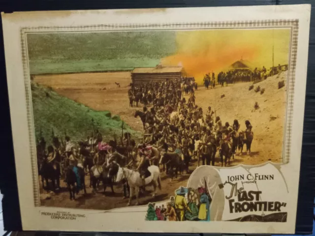 Lobby Card 1926 THE LAST FRONTIER Sioux Natives amass on horses for war *rare