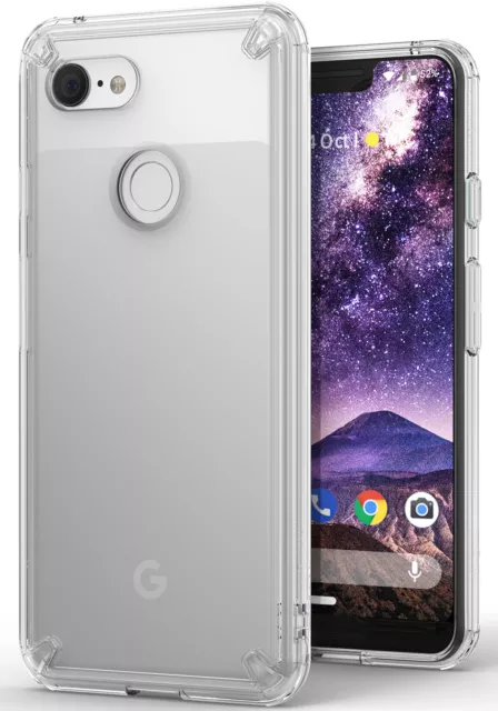 For Google Pixel 3 XL | Ringke [FUSION] Clear Shockproof TPU Bumper Cover Case