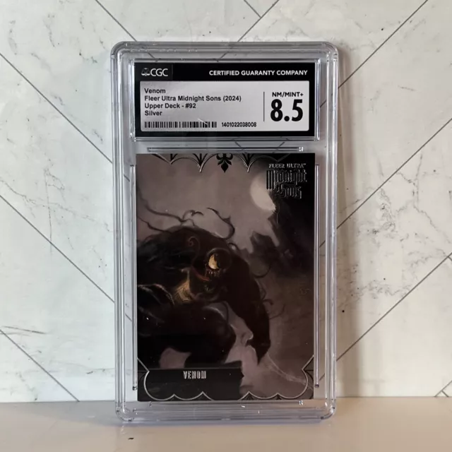 2023 Fleer Ultra Midnight Sons Venom #92 Silver Foil Base Card CGC NM/M + 8.5