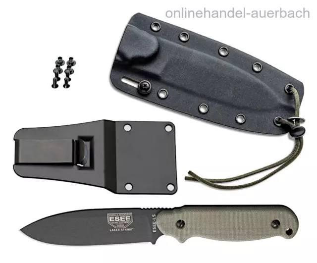 ESEE KNIVES Laser Strike Gunsmoke  Messer Outdoormesser