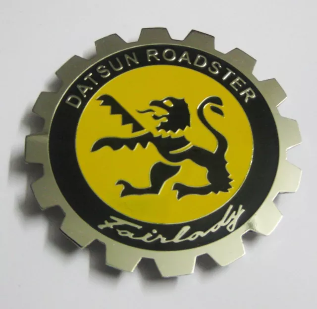 Datsun Roadster Fairlady Grill Badge Emblème Logos Métal Email Badge