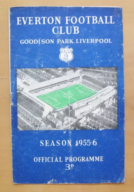 EVERTON v BIRMINGHAM CITY 1955/1956 *Fair/Good Condition Football Programme*