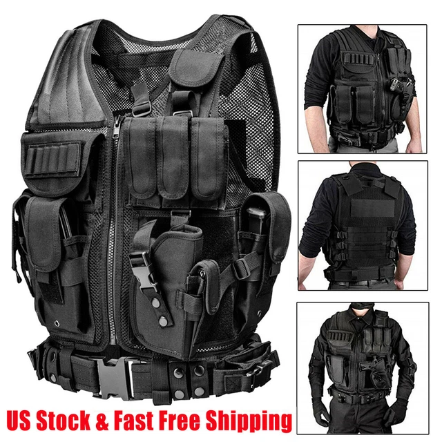 *TACTICAL MOLLE VEST Plate Carrier Holster Holder Military Assault