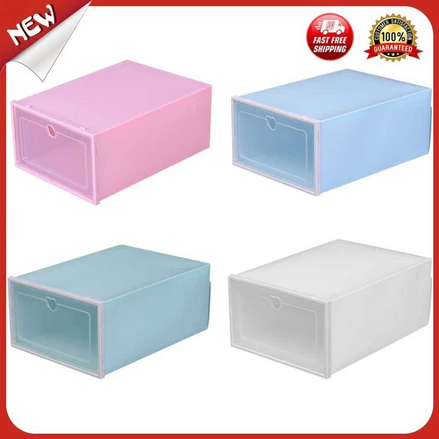 es Shoe Storage Box Thickened Transparent Plastic Flap Dustproof Drawer Type Rac