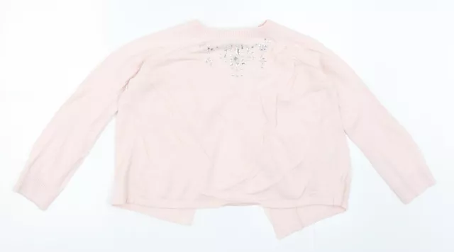 River Island Mädchen rosa Rundhals Acryl Pullover Größe 9-10 Jahre