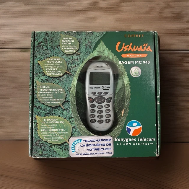 Portable Ancien Téléphone Mobile SAGEM MC 940 Coffret Collector Ushuaïa Rare