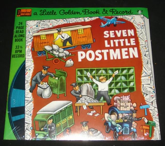 Disneyland Record Little Golden  Book Still Sealed  -   7 Little Postmen