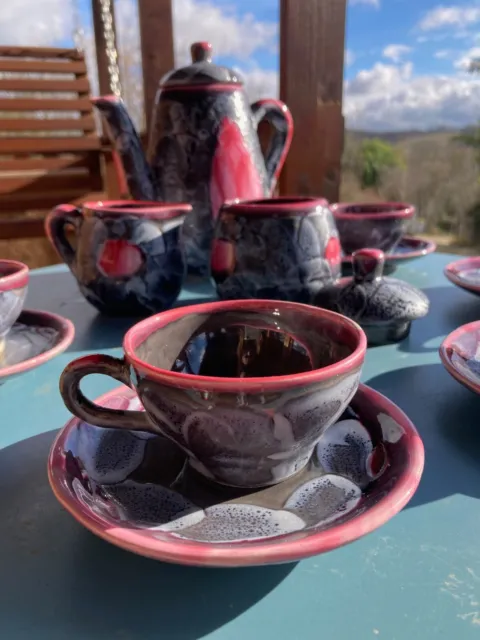 Ancien service à thé ou à café en céramique de Vallauris