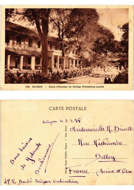 CPA Carte Postale Alger lycée cours d'honneur 1914