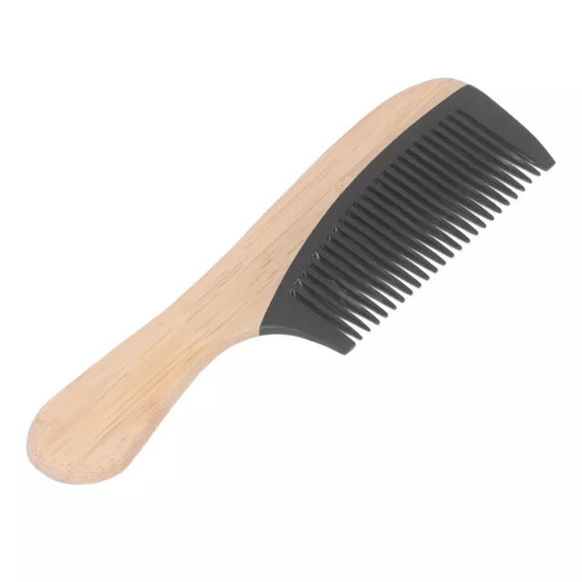 2pcs Bamboo Hair Comb Wide Tooth Anti Statics Massage Scalp Ergonomic GFL