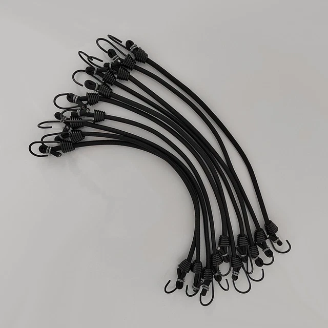 Élastique Bungee-Schnüre Câble Chasse Pack De 10 Cour Travail 30cm Pêche