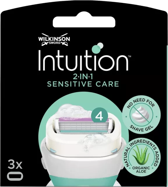 WILKINSON SWORD - Intuition Sensitive Care For Women | 3 x Razor Blades Refills