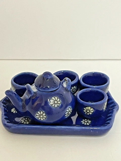 Service De Table Miniature 1:12 En Porcelaine - 40 Pièces Pour Maison De Poupée - Neuf