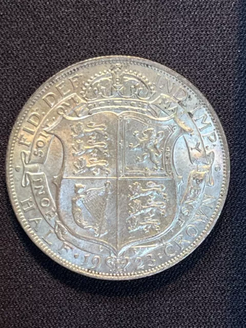 1923 George V Half-Crown 0.500 Silver Very High Grade Coin -UNC with some lustre