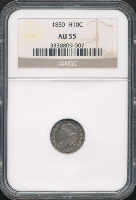 1830 Capped Bust Half Dime NGC AU 55 *Nice Original Early Half Dime!*