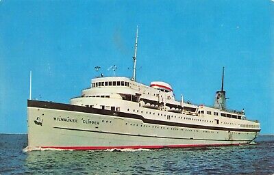 S.S. Milwaukee Clipper Great Lakes luxury liner 1967 postmark