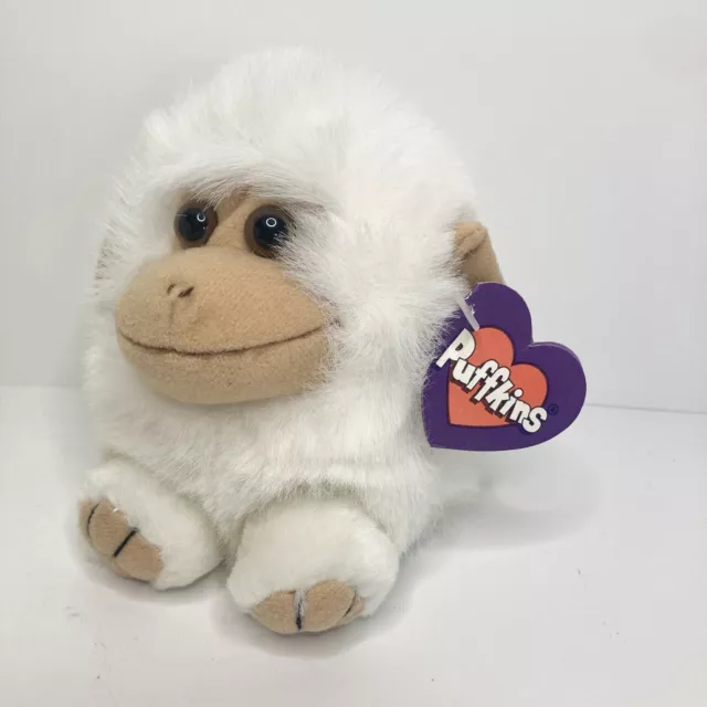 Trixy White Monkey Gorilla Puffkins Vintage Toy Plush 1997 Collection Swibco