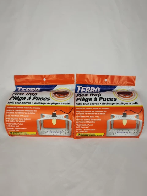 New! Sealed! 2x Terro Flea Trap Refills Flea Control 6 Refills Total