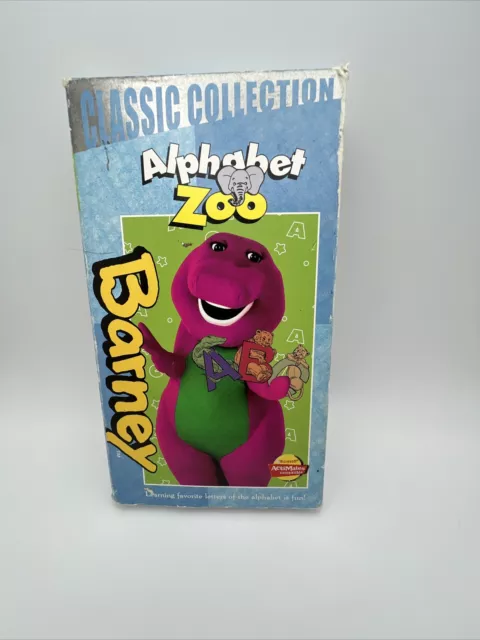 Barney Barneys Alphabet Zoo Vhs 1994 White Tape Like New Clean