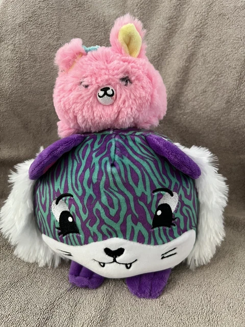 PIKMI POPS FLIPS JUNGLE Tiger Purple Teal Plush Jessi The Dog