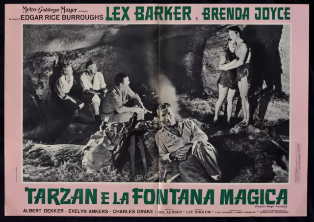 Fotobusta Tarzan Et La Fontaine Magique Barker Lex Brenda Joyce Ankers Drake F10