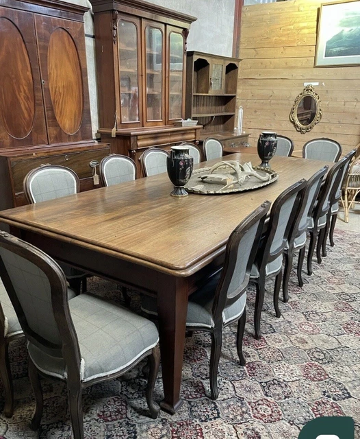 A Large Antique Late 18th Century English Oak Table Seats 10 /12 /14