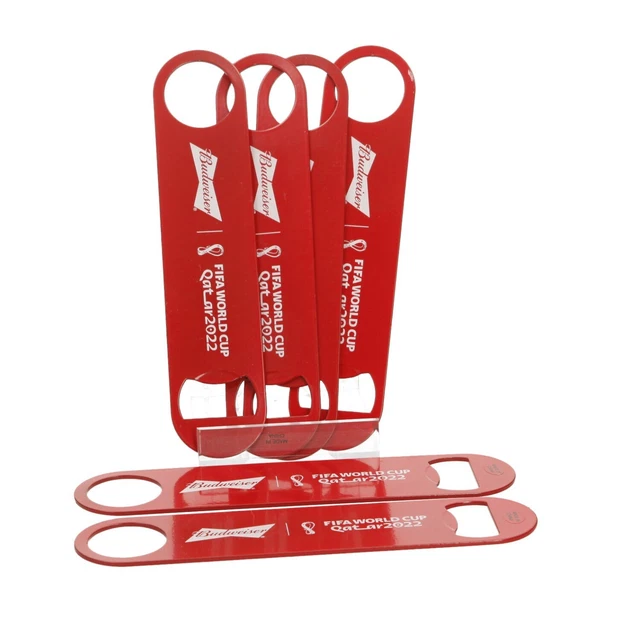6 X BUDWEISER Qatar 2022 World Cup Metal Bottle Openers £11.99