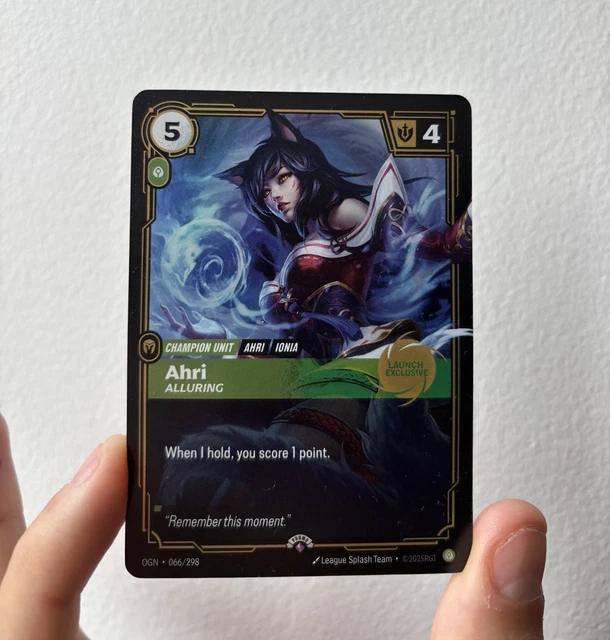 RIFTBOUND LEAGUE OF Legends TCG Carte launch exclusive Ahri English ...