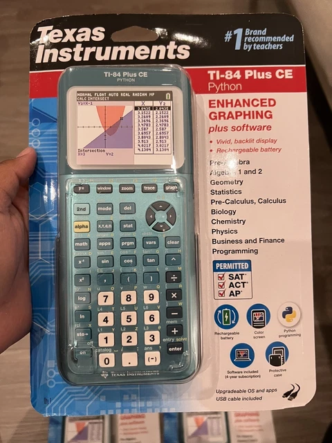 Texas Instruments TI-84 Plus CE Color Graphing Calculator - Teal Metallic