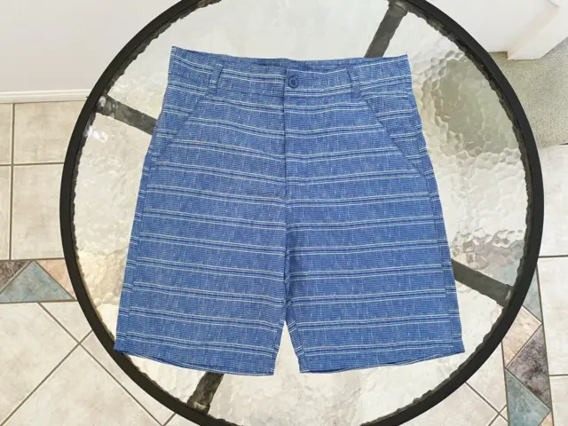 Size 12 Boys Boardies Boardshorts Swim Board Shorts Trunks Blue & Grey w Pockets