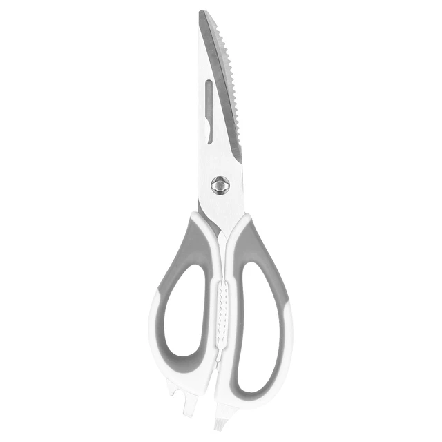 Tijeras de cocina desmontables grises acero inoxidable multifuncionales mariscos alimentos