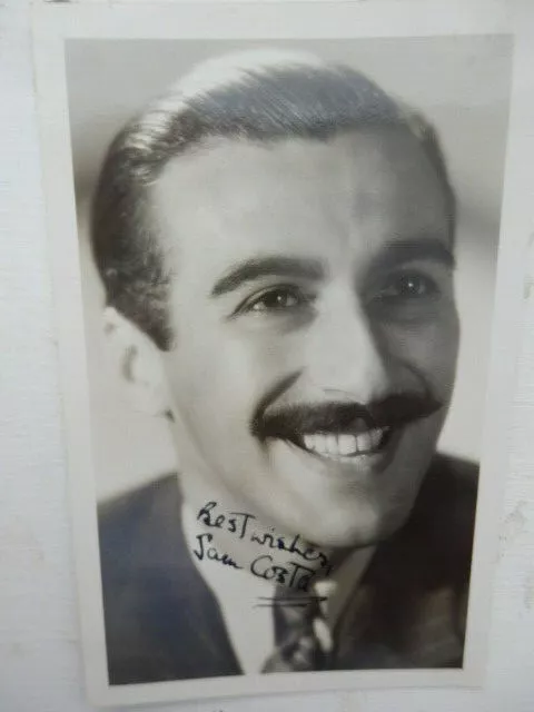 Sam  Costa  -  British  Singer   -   Autographed  Postcard  Photo