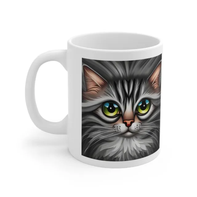 Cat MOM Gray Tabby Cat Ceramic Mug 11oz