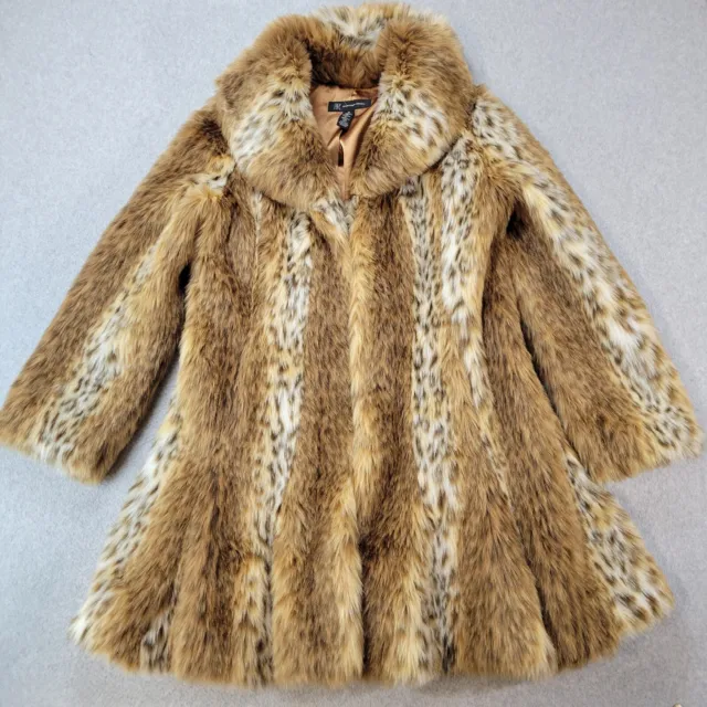 INC International Concepts Lynx Fur Nostalgia Collection Winter Coat Womens M