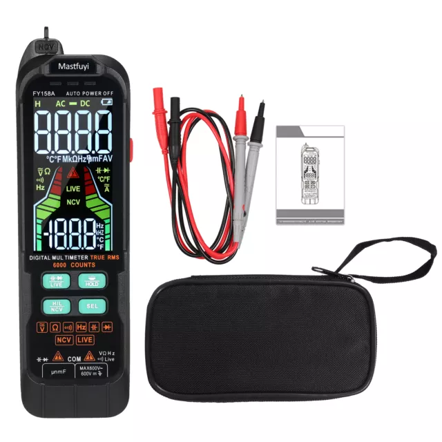 Mastfuyi FY158A Digital Intelligent Multimeter, Fully Automatic Portable Z6B8