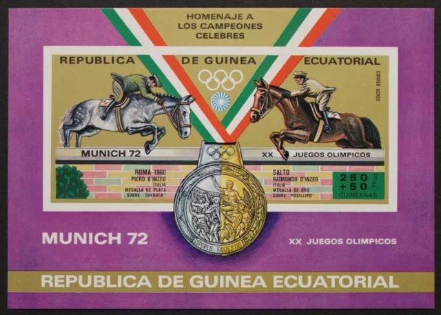 Äquatorialguinea: Michel Block-Nr. 20 "Olymp. Sommerspiele´72" aus 1972, postfr.