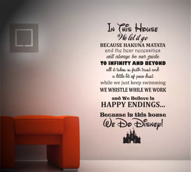 In This House We Do Disney 2 Wall Sticker - Disney Quotes - Children's Transfer