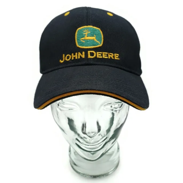John Deere Cap Hat Black, Gold And Green Adjustable Strap