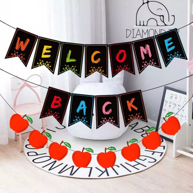 Paper Sign DIY Tool Welcome Back Banner Accessories School Home Party Decor