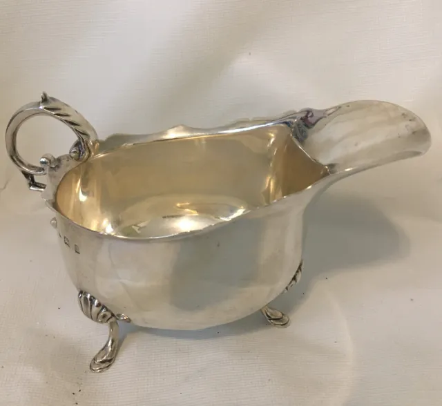 Antique W.A STERLING Silver  Footed Gravy/SAUCE BOAT 150 Grams 5 ounces 3