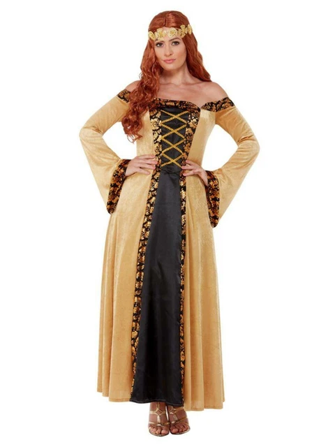 ADULT LADIES DELUXE Medieval Lady Countess Queen Fancy Dress Costume £ ...