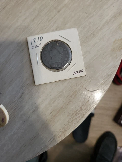 1810 Classic Head Large Cent 1c Circulated Holed #47826