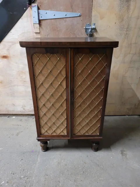 Antique Rosewood 19th Century Regency Side Cabinet Cupboard