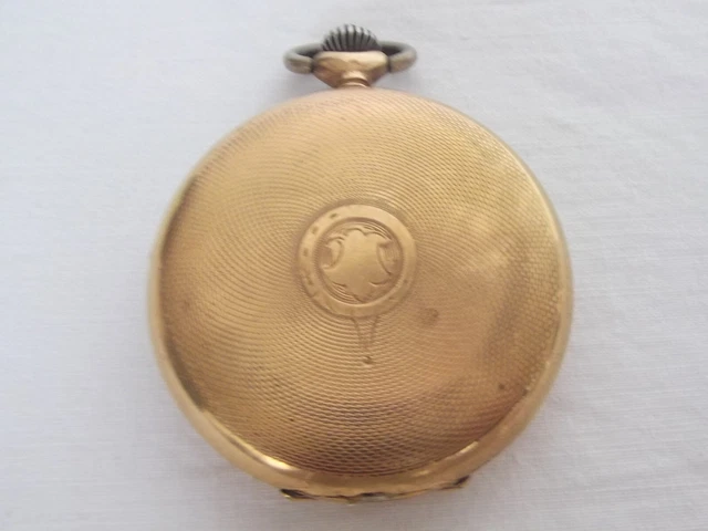 Bella Vecchio Herren-Taschenuhr Genie Swiss Fatto Double Coperchio Incrinato #