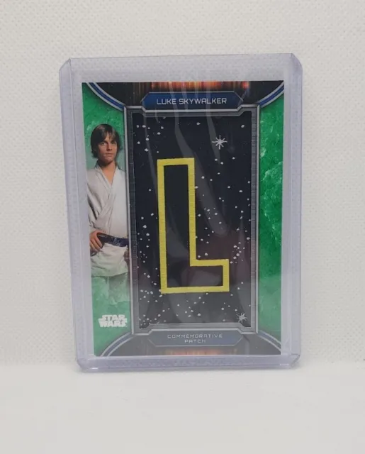 2019 Topps Star Wars Luke Skywalker Commemorative Letter Patch Card L /25