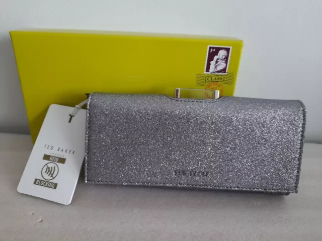 TED BAKER GLAREH Silver Glitter Large Leather Purse R 90 BNWT Genuine Item 58.00 PicClick UK