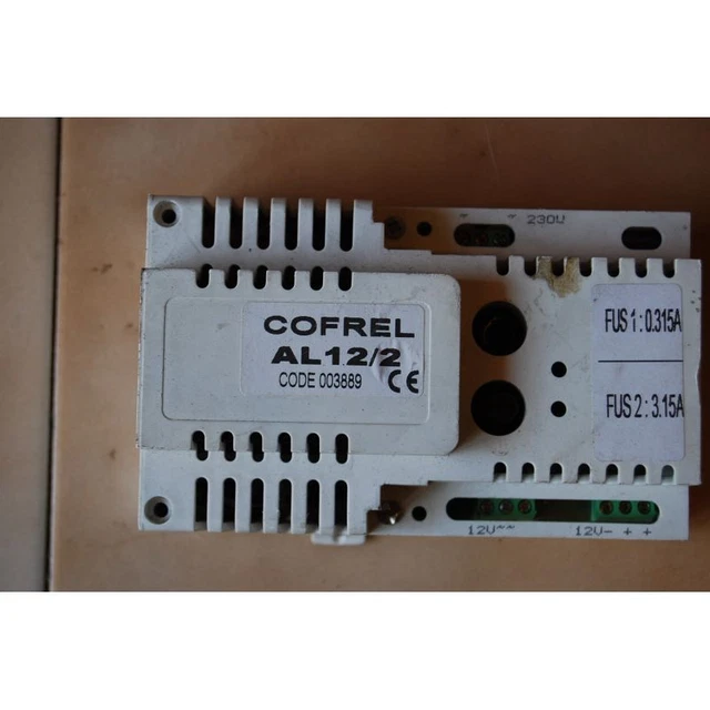 Alimentation 230Vca Vers 12Vcc 2A Filtrée Et Redressée – Cofrel 003889, D'occase Mais Fiable
