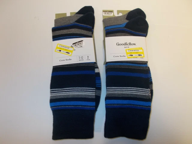Lot of 2 - Goodfellow crew socks 2 pairs per pack navy